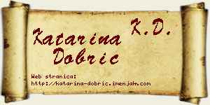 Katarina Dobrić vizit kartica